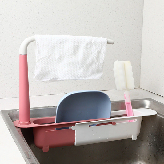 RackHolder™ | Telescopic 2-in-1 sink storage!