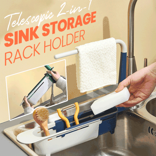 RackHolder™ | Telescopic 2-in-1 sink storage!